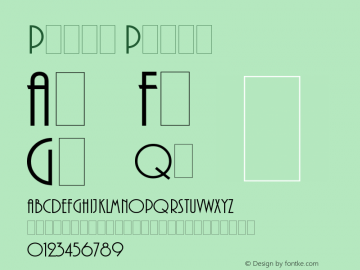 Plaza Plain Version 1.0 Font Sample