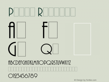 Plaza Regular Version 001.001 Font Sample