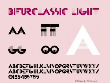 BifurClassic Light Version 001.000 Font Sample