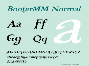 BooterMM Normal Version 002.000 Font Sample