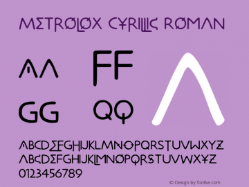 Metrolox Cyrillic Roman Version 001.000图片样张