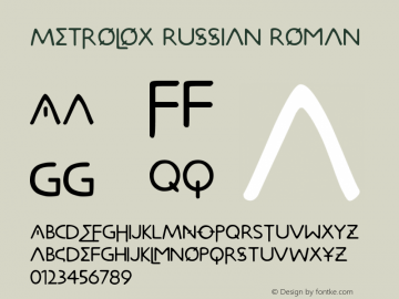Metrolox Russian Roman Version 001.000图片样张