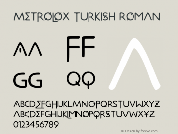 Metrolox Turkish Roman Version 001.000图片样张