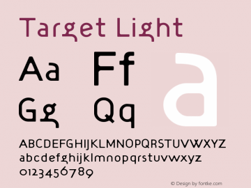 Target Light Version 001.000 Font Sample