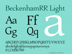 BeckenhamRR Light Version 001.004图片样张