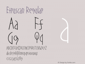 Etruscan Regular Version 1.0图片样张