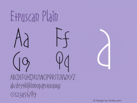 Etruscan Plain Version 1.0图片样张