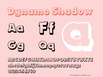 Dynamo Shadow Version 1.0 Font Sample