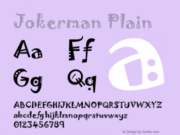 Jokerman Plain Version 001.000 Font Sample