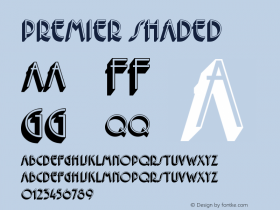 Premier Shaded Version 001.001 Font Sample
