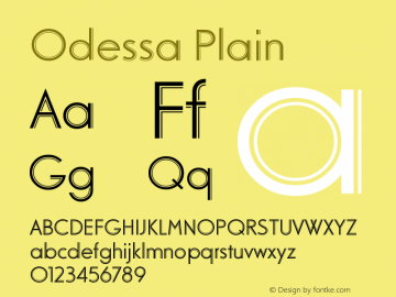 Odessa Plain Version 001.000 Font Sample