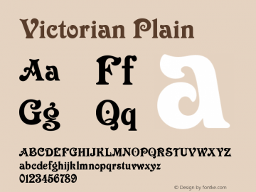 Victorian Plain Version 001.000 Font Sample