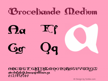 Broceliande Medium Version 001.000 Font Sample