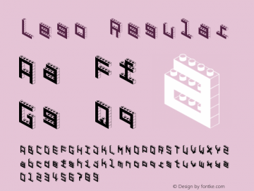 Lego Regular Version 001.000 Font Sample