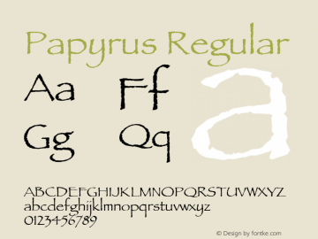 Papyrus Regular 1.0d19图片样张
