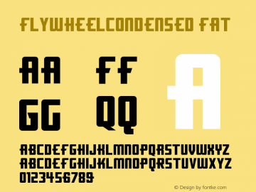 FlywheelCondensed Fat Version 001.000 Font Sample