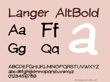 Langer AltBold Version 001.000图片样张