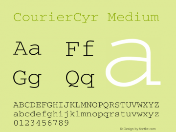 CourierCyr Medium Version 001.000图片样张