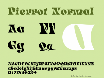 Pierrot Normal Version 1.000 Font Sample