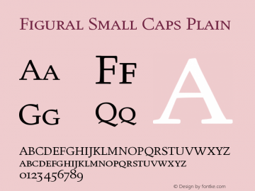 Figural Small Caps Plain Version 1.0 Font Sample