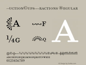 SuctionCupsFractions Regular 005.000 Font Sample