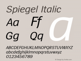 Spiegel Italic Version 001.003图片样张