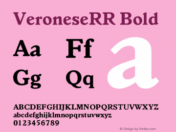 VeroneseRR Bold Version 001.004图片样张