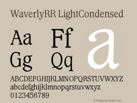 WaverlyRR LightCondensed Version 001.004图片样张