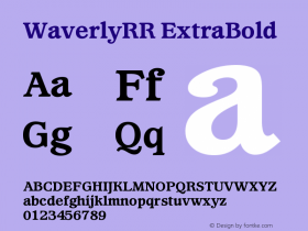 WaverlyRR ExtraBold Version 001.004图片样张