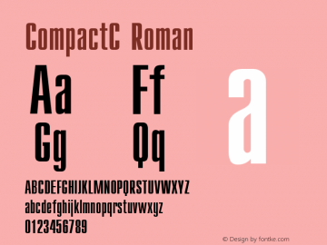 CompactC Roman Version 001.000 Font Sample
