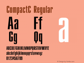 CompactC Regular OTF 1.0;PS 001.000;Core 116;AOCM 1.0 28 Font Sample