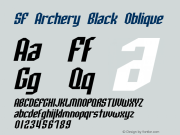 SF Archery Black Oblique Version 2.1图片样张