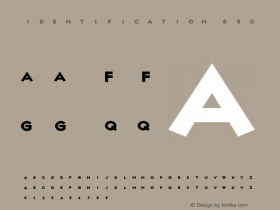 Identification 05C Version 001.000 Font Sample