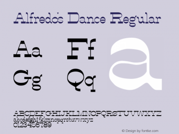 Alfredo's Dance Regular 001.001 Font Sample