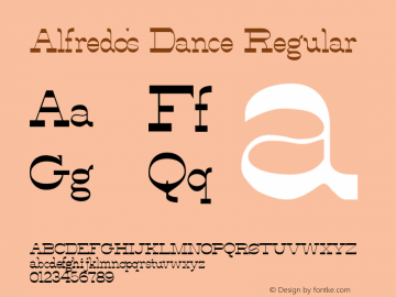 Alfredo's Dance Regular 001.002 Font Sample