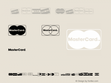 Credit CardsP01 Version 001.000 Font Sample
