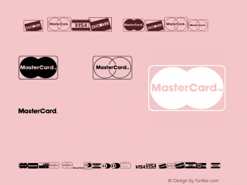Credit CardsP01 Version 001.000 Font Sample