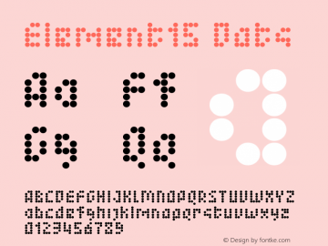 Element15 Dots Version 001.000 Font Sample
