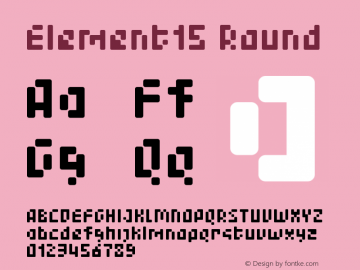 Element15 Round Version 001.000 Font Sample