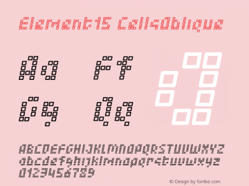 Element15 CellsOblique Version 001.000 Font Sample