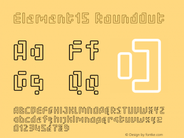 Element15 RoundOut Version 001.000 Font Sample