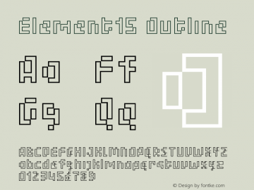 Element15 Outline Version 001.000 Font Sample