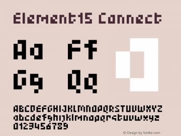 Element15 Connect Version 001.000 Font Sample