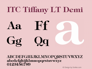 ITC Tiffany LT Demi Version 006.000图片样张