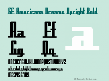 SF Americana Dreams Upright Bold v1.1 - Freeware Font Sample