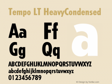 Tempo LT HeavyCondensed Version 006.000图片样张