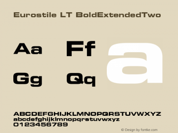 Eurostile LT BoldExtendedTwo Version 006.000 Font Sample