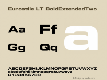 Eurostile LT BoldExtendedTwo Version 006.000图片样张