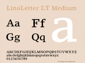 LinoLetter LT Medium Version 006.000图片样张