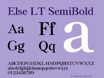 Else LT SemiBold Version 006.000图片样张
